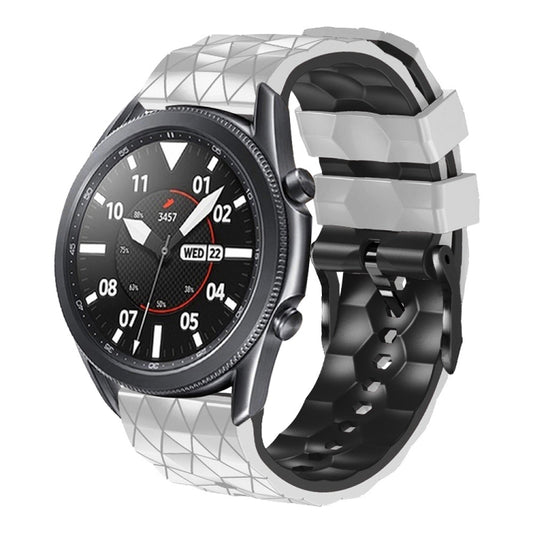 22mm Football Pattern Two-Color Silicone Strap, For Huawei Watch GT3 Pro 46mm, For Huawei Watch GT3 46mm, For Huawei Watch GT Runner, For Huawei Watch 3
