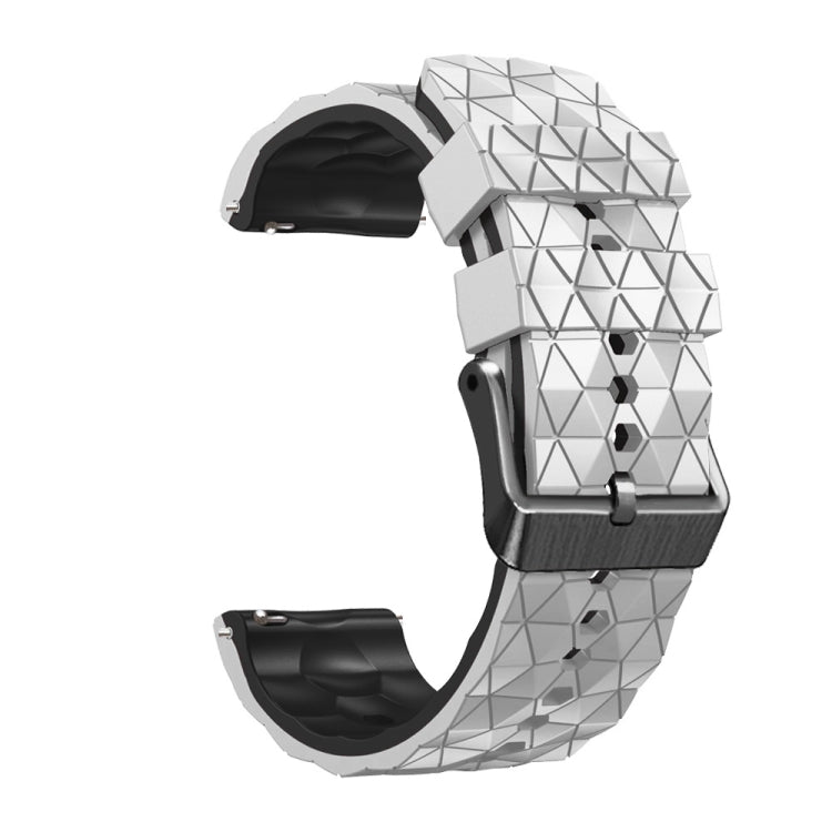 22mm Football Pattern Two-Color Silicone Strap, For Ticwatch Pro 2021