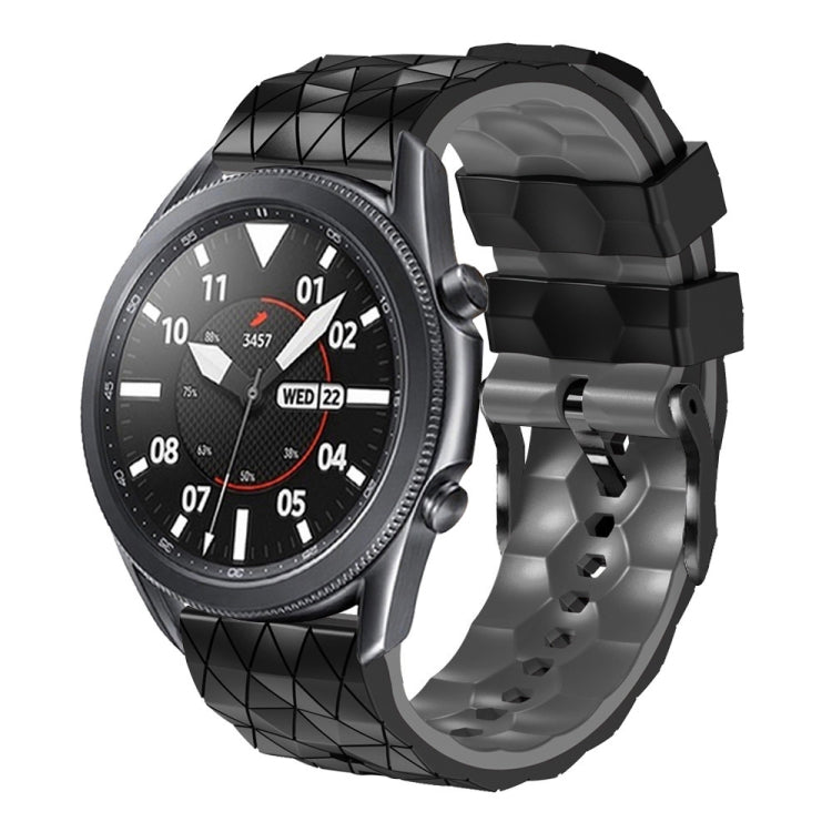 22mm Football Pattern Two-Color Silicone Strap, For Ticwatch Pro 2021