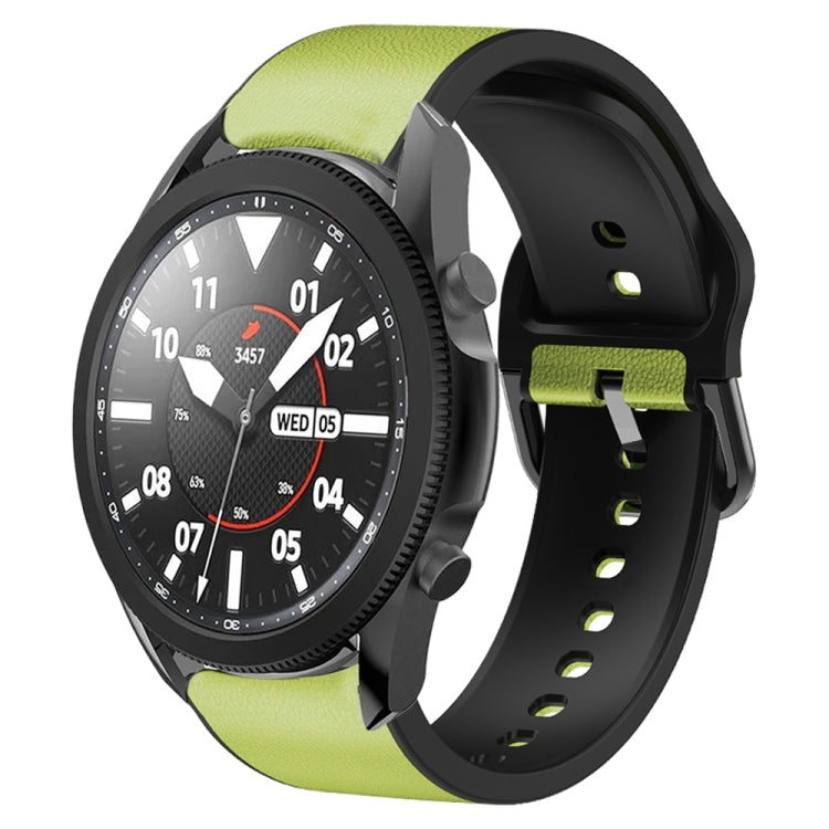 20mm Silicone Adhesive Leather Watch Band, For Samsung Galaxy Watch 5 40mm, For Samsung Galaxy Watch 5 44mm, For Samsung Galaxy Watch 5 Pro 45mm, For Samsung Galaxy Watch 4 40mm, For Samsung Galaxy Watch 4 44mm
