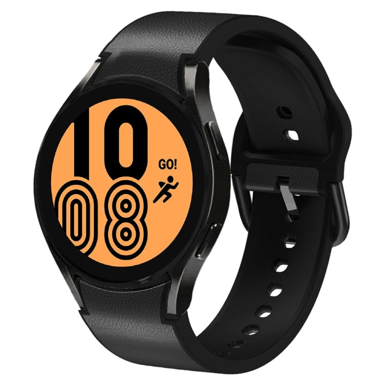 20mm Silicone Adhesive Leather Watch Band, For Samsung Galaxy Watch 5 40mm, For Samsung Galaxy Watch 5 44mm, For Samsung Galaxy Watch 5 Pro 45mm, For Samsung Galaxy Watch 4 40mm, For Samsung Galaxy Watch 4 44mm