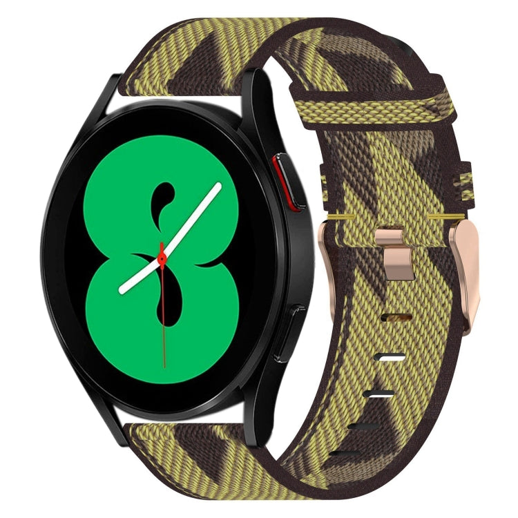 20mm Nylon Woven Watch Band, For Samsung Galaxy Watch5 40mm, For Samsung Galaxy Watch5 44mm, For Samsung Galaxy Watch5 Pro 45mm, For Samsung Galaxy Watch4 40mm, For Samsung Galaxy Watch4 44mm, For Samsung Galaxy Watch4 Classic 46mm