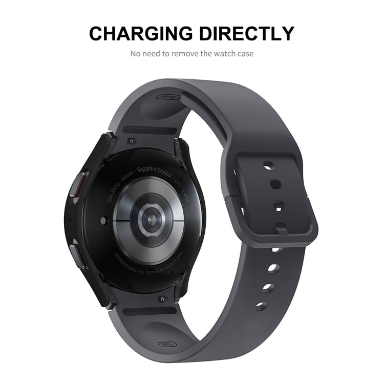 For Samsung Galaxy Watch5 44mm ENKAY Hat-Prince Full Coverage PC Frame + 9H Tempered Glass Case