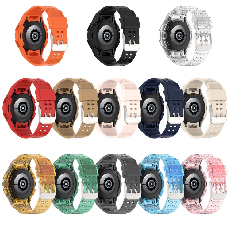 Armor Integrated TPU Double-Pin Buckle Smart Watch Band, For Samsung Galaxy Watch4 40mm, For Samsung Galaxy Watch4 Classic 46mm