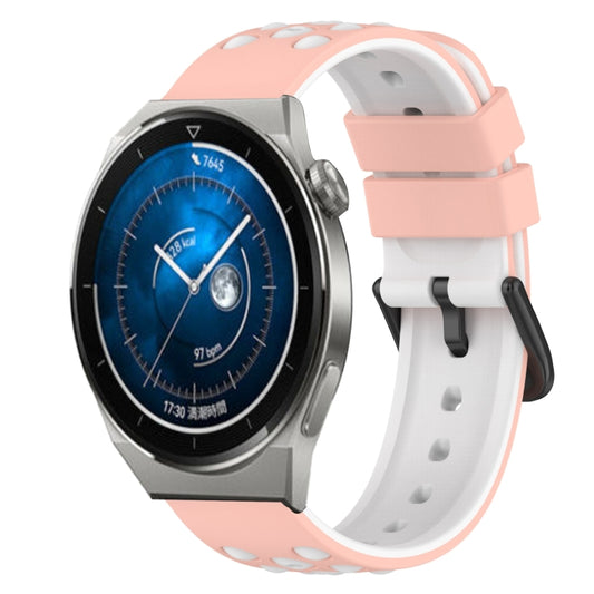 22mm Two-Color Silicone Watch Band, For Huawei Watch GT3 Pro 43mm, For Huawei Watch GT3 42mm, For Huawei Watch GT2 42mm, For Huawei Watch 2
