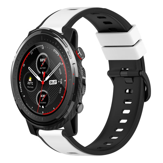 22mm Two-Color Silicone Watch Band, For Amazfit 3, For Amazfit GTR 47mm