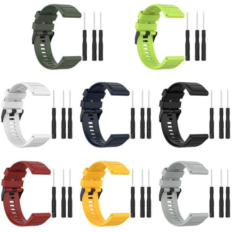 22mm Horizontal Texture Silicone Watch Band with Removal Tool, For Garmin Fenix 7, For Garmin Fenix 7 Solar, For Garmin Fenix 7 Sapphire Solar, For Garmin Epix Gen 2, For Garmin Approach S62, For Garmin Fenix 6 GPS