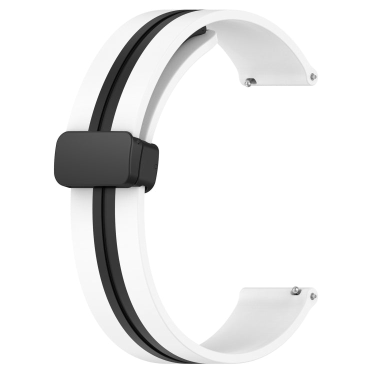 20mm Folding Magnetic Clasp Silicone Watch Band, For Garmin Garminmove Style, For Garmin Forerunner 645 Music, For Garmin Forerunner Sq2, For Garmin Forerunner Sq2 Music