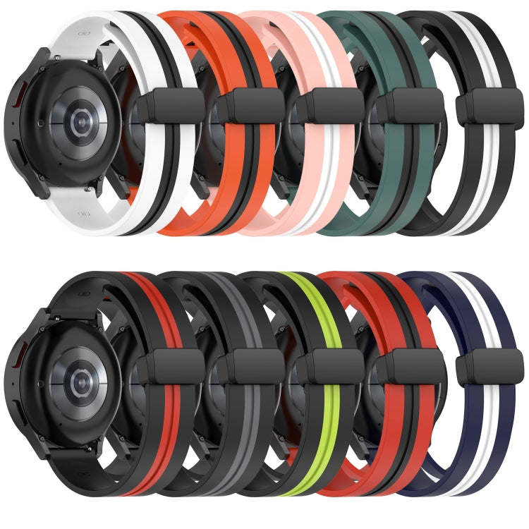20mm Folding Magnetic Clasp Silicone Watch Band, For Garmin Garminmove Style, For Garmin Forerunner 645 Music, For Garmin Forerunner Sq2, For Garmin Forerunner Sq2 Music