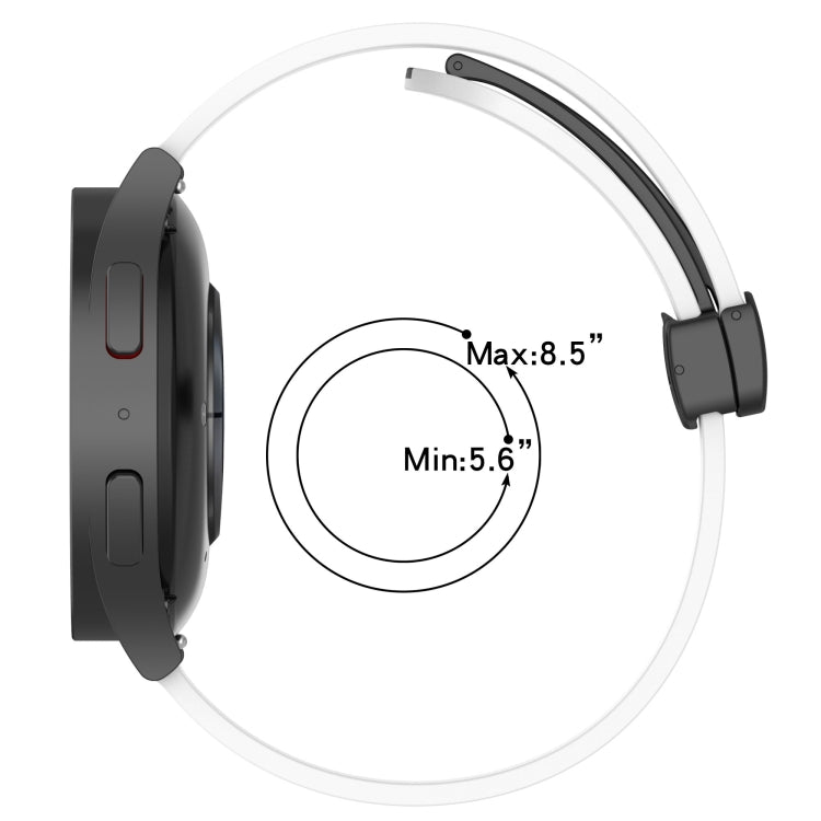 20mm Folding Magnetic Clasp Silicone Watch Band, For Garmin Garminmove Style, For Garmin Forerunner 645 Music, For Garmin Forerunner Sq2, For Garmin Forerunner Sq2 Music