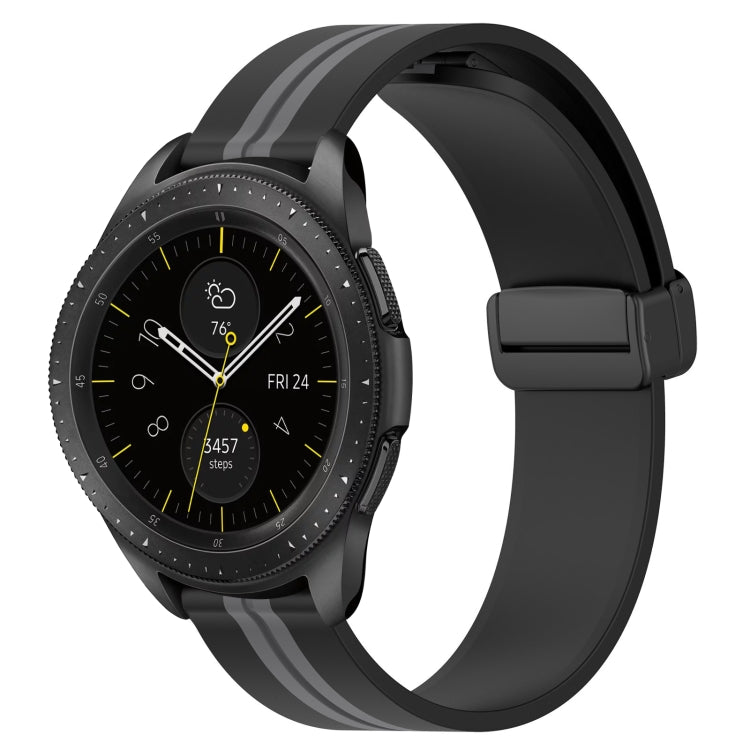 20mm Folding Magnetic Clasp Silicone Watch Band, For Samsung Galaxy Watch Active 2 40mm, For Samsung Galaxy Watch Active 2 44mm, For Samsung Galaxy Watch 42mm