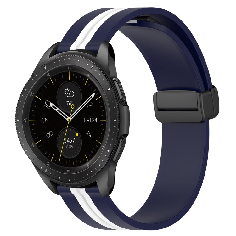 20mm Folding Magnetic Clasp Silicone Watch Band, For Samsung Galaxy Watch Active 2 40mm, For Samsung Galaxy Watch Active 2 44mm, For Samsung Galaxy Watch 42mm