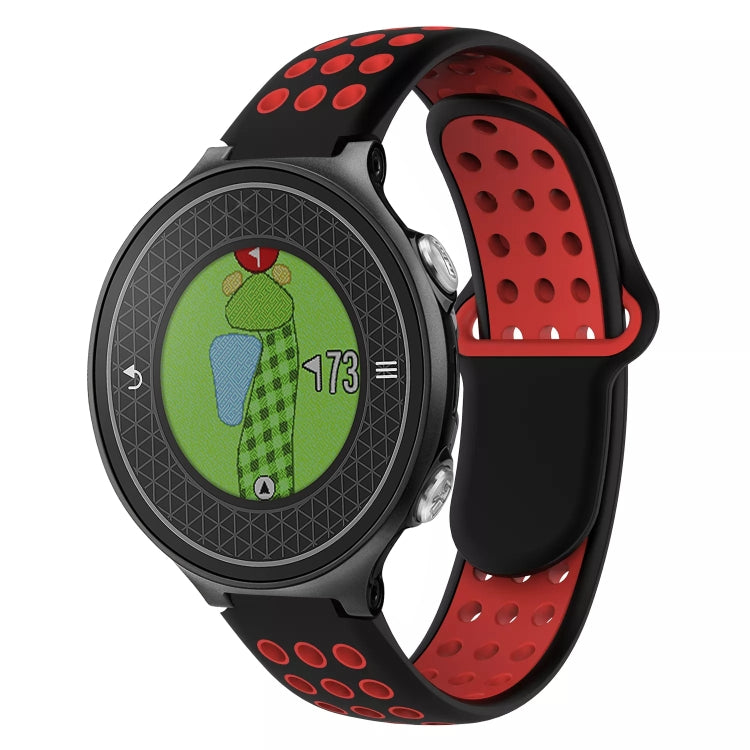 Two-Color Punched Breathable Silicone Watch Band, For Garmin Approach S6