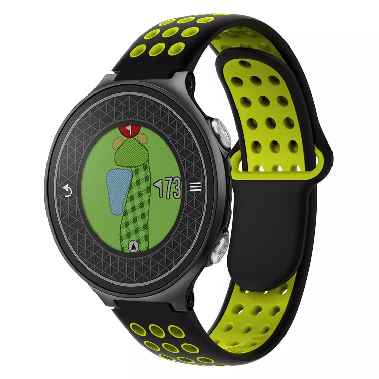 Two-Color Punched Breathable Silicone Watch Band, For Garmin Approach S6