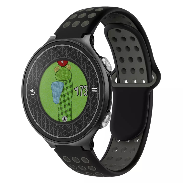 Two-Color Punched Breathable Silicone Watch Band, For Garmin Approach S6