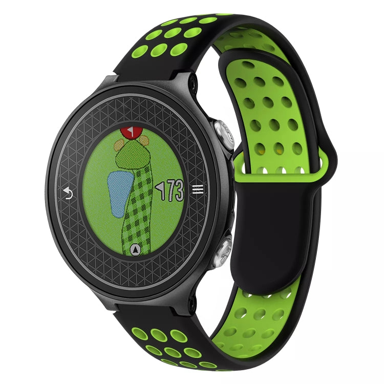 Two-Color Punched Breathable Silicone Watch Band, For Garmin Approach S6