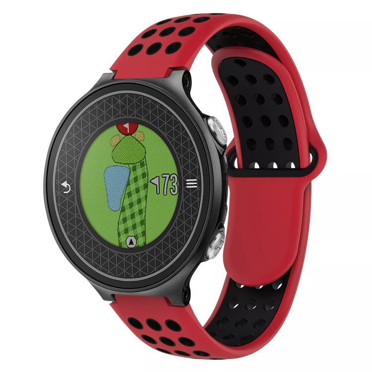 Two-Color Punched Breathable Silicone Watch Band, For Garmin Approach S6