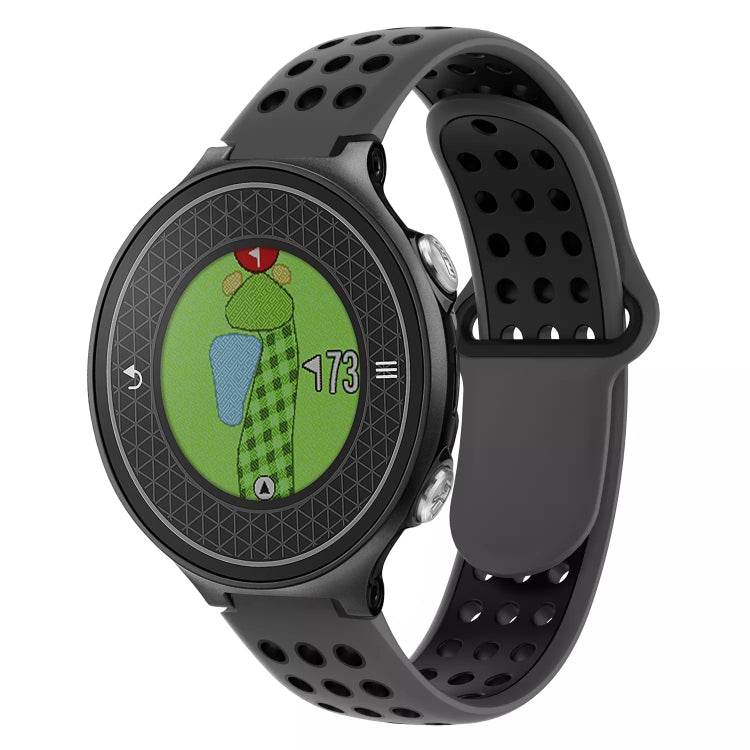 Two-Color Punched Breathable Silicone Watch Band, For Garmin Approach S6