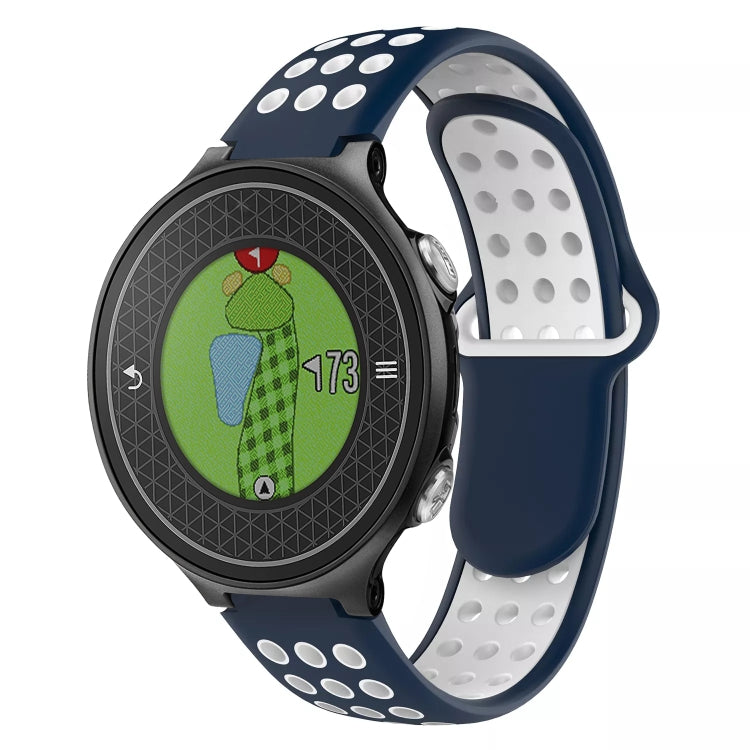 Two-Color Punched Breathable Silicone Watch Band, For Garmin Approach S6