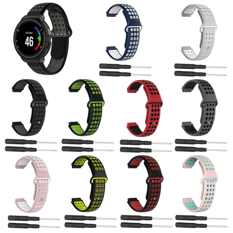 Two-Color Punched Breathable Silicone Watch Band, For Garmin Approach S6