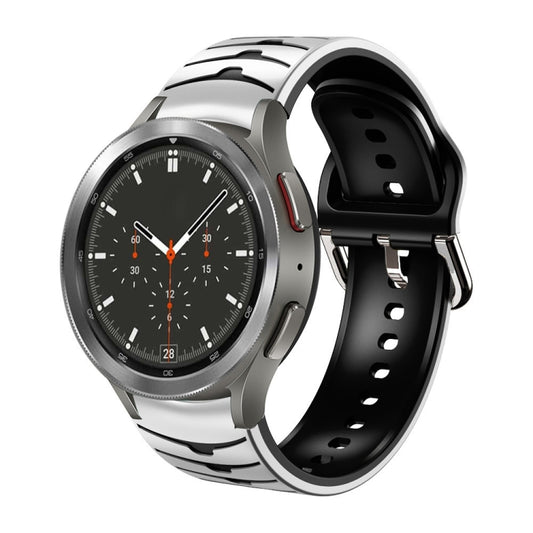 Curved Texture Silicone Watch Band, For Samsung  Galaxy Watch 4 Classic 46mm