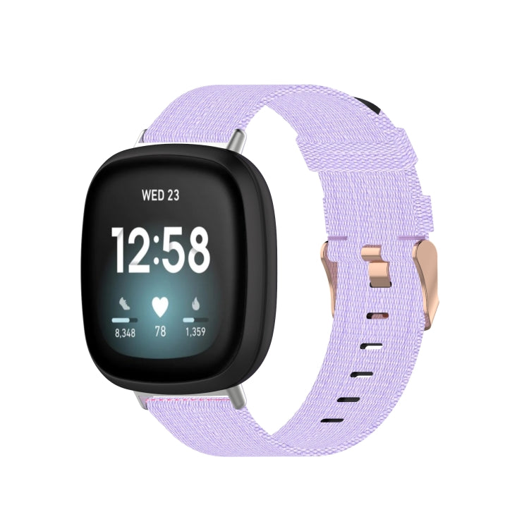 Nylon Weave Canvas Watch Band, For Fitbit Versa 3, For Fitbit Sense