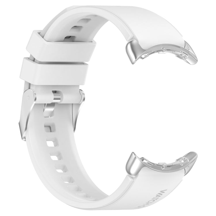 Metal Connector Solid Color Silicone Watch Band, For Google Pixel Watch 4 / 3 / 2 / 1 41mm