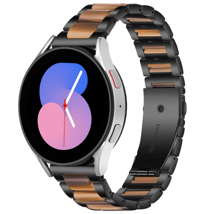 Interbead Resin Metal Watch Band, For Galaxy Watch 5 40 / 44mm, For Galaxy Watch 5 Pro 45mm, For Galaxy Watch 4 40 / 44mm