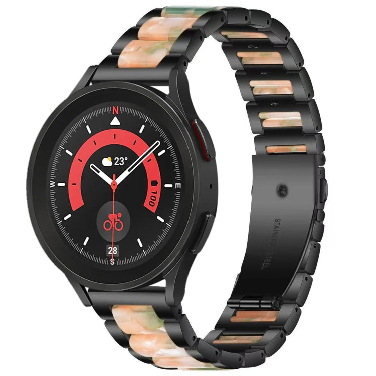 Interbead Resin Metal Watch Band, For Galaxy Watch 5 40 / 44mm, For Galaxy Watch 5 Pro 45mm, For Galaxy Watch 4 40 / 44mm
