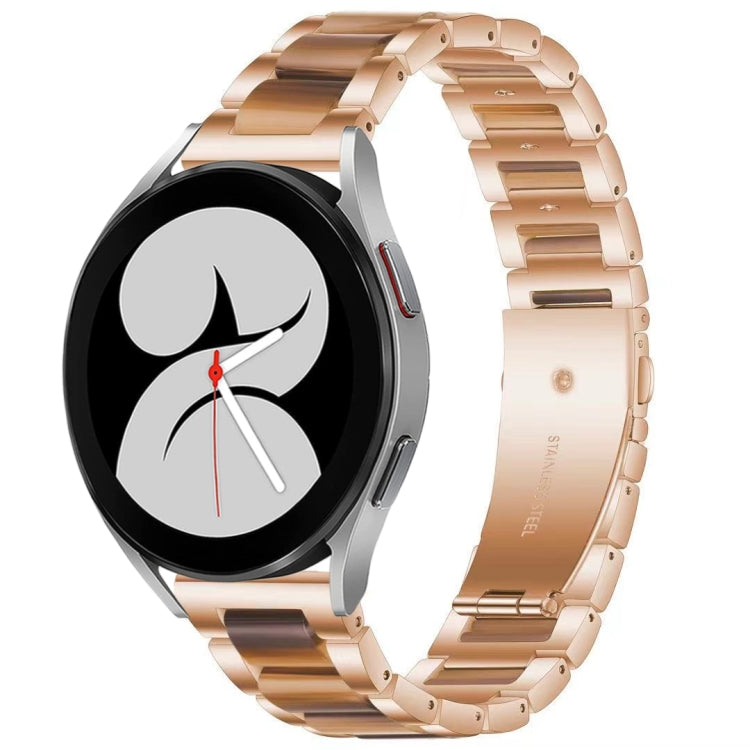 Interbead Resin Metal Watch Band, For Galaxy Watch 5 40 / 44mm, For Galaxy Watch 5 Pro 45mm, For Galaxy Watch 4 40 / 44mm