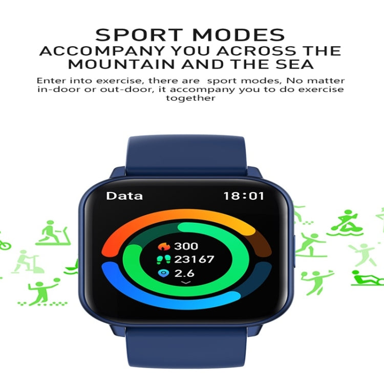 P56T 1.91 inch Color Screen Smart Watch,Support Heart Rate Monitoring / Blood Pressure Monitoring