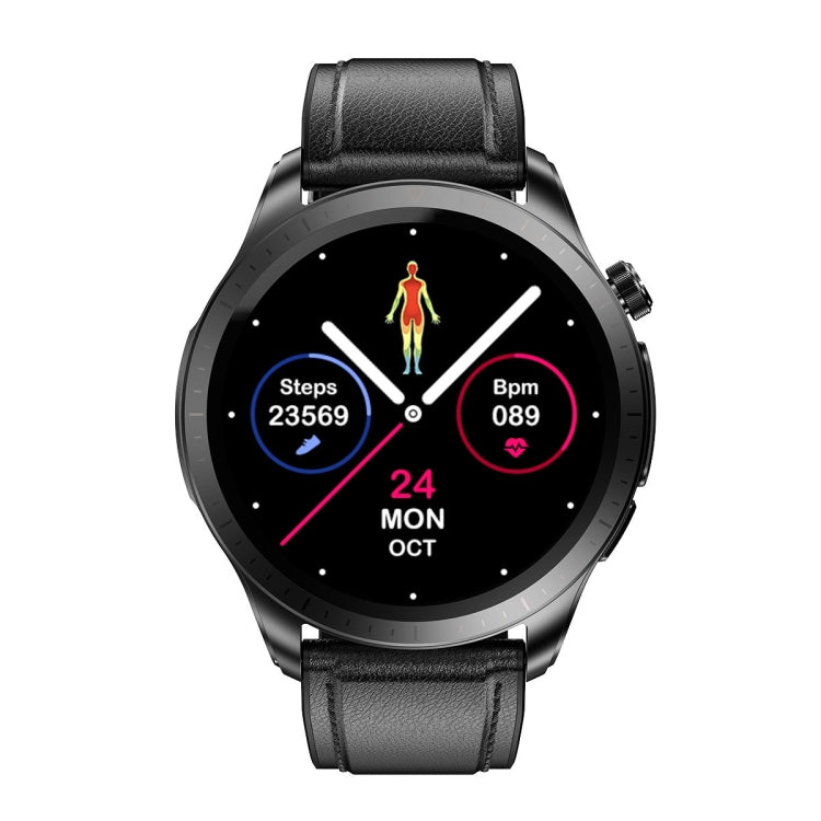 E420 1.39 inch Color Screen Smart Watch,Leather Watchband,Support Heart Rate Monitoring / Blood Pressure Monitoring