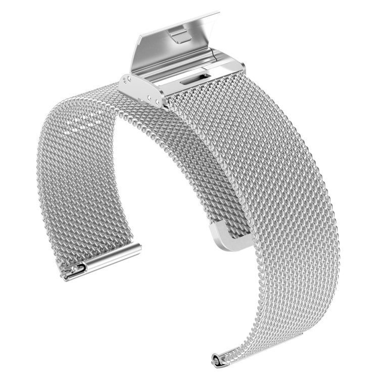Integrated Milan Buckle Fine Mesh Metal Watch Band, For Fitbit Versa 4 / Versa 3 / Sense 2 / Sense