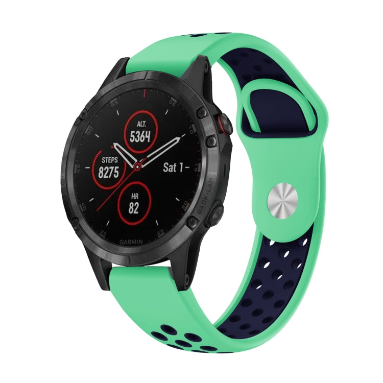 22mm Sports Breathable Silicone Watch Band, For Garmin Fenix 5 Plus, For Garmin Quatix 5, For Garmin Quatix 5 Sapphire, For Garmin Forerunner 955
