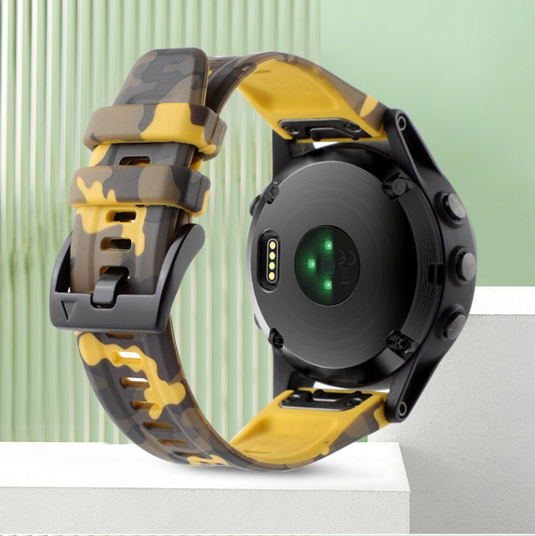 Camouflage 22mm Silicone Watch Band, For Garmin Forerunner 965, For Garmin Instinct Crossover, For Garmin Instinct Crossover Solar, For Garmin Forerunner 955, For Garmin Descent G1, For Garmin  Instinct 2 Solar