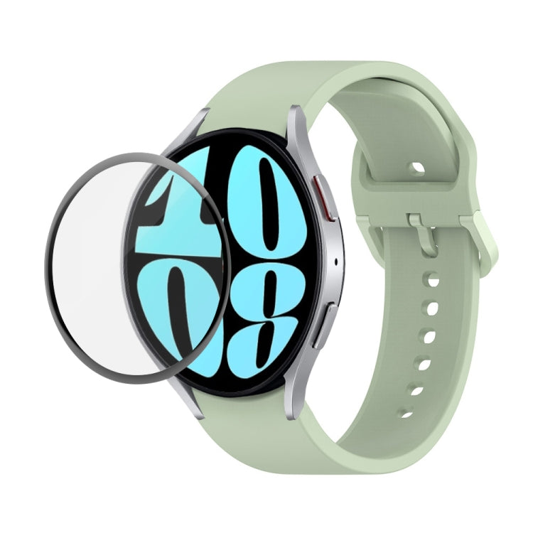 JUNSUNMAY Silicone Adjustable Strap + Full Coverage PMMA Screen Protector Kit, For Samsung Galaxy Watch6 Classic 47mm, For Samsung Galaxy Watch6 44mm, For Samsung Galaxy Watch6 40mm