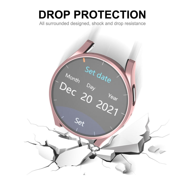 ENKAY Hat-Prince Full Coverage Electroplated Soft TPU Case with Screen Protection, For Samsung Galaxy Watch6 44mm, For Samsung Galaxy Watch6 40mm