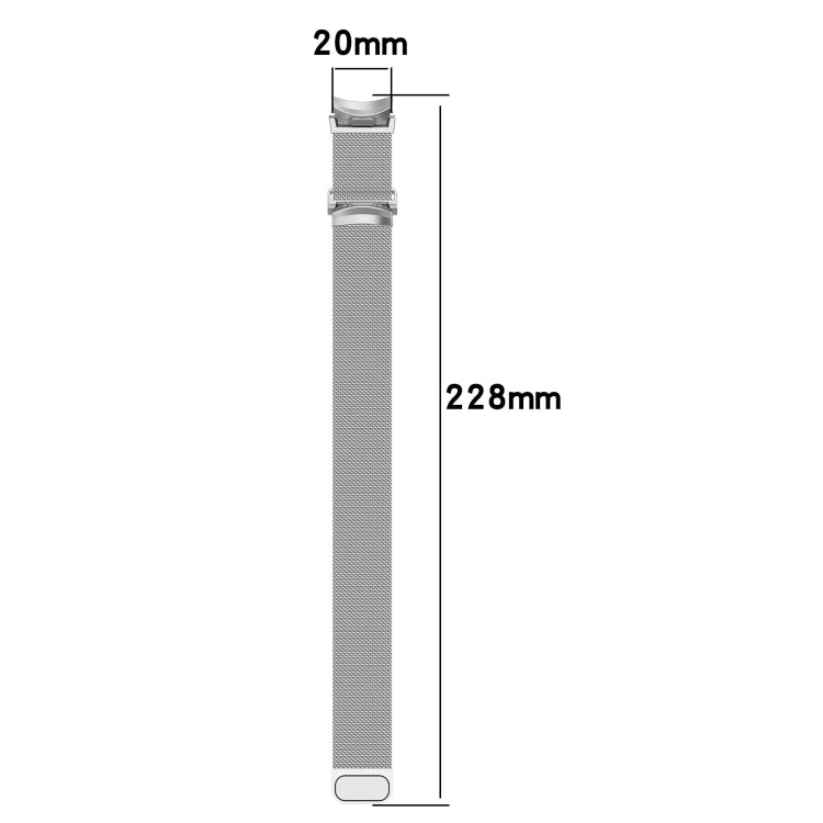 Button Style Milan Magnetic Metal Watch Band, For Samsung Galaxy Watch 6 Classic, For Samsung Galaxy Watch5 / 5 Pro, For Samsung Galaxy Watch4 / 4 Classic 46mm, For Samsung Galaxy Watch3 41mm