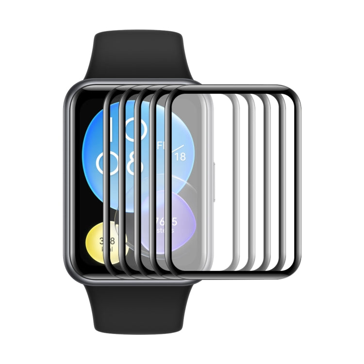 5pcs ENKAY 3D Full Coverage Soft PC Edge PMMA HD Screen Film, For Huawei Watch GT 6 46mm, For Huawei Watch GT 6 41mm, For Huawei Watch 5 42mm, For Huawei Watch 5 46mm, For Huawei Watch Fit 4 Pro, For Huawei Watch Fit 4, For Huawei Watch GT 5 Pro 46mm  ...