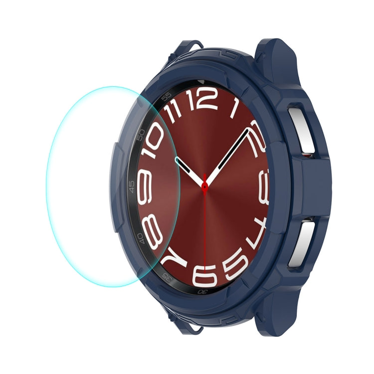 ENKAY Hat-Prince 2 in 1 TPU Armor Watch Case + 0.2mm 9H Tempered Glass Screen Protector, For Samsung Galaxy Watch6 Classic 47mm, For Samsung Galaxy Watch6 Classic 43mm