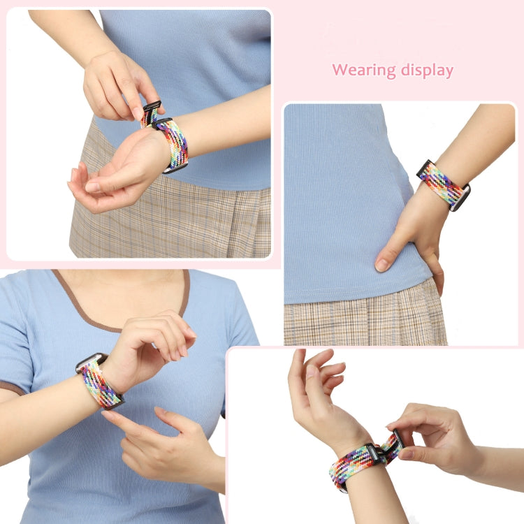 Nylon Woven Magnetic Fold Buckle Watch Band, For Apple Watch Series 6 40mm, For Apple Watch Series 6 44mm