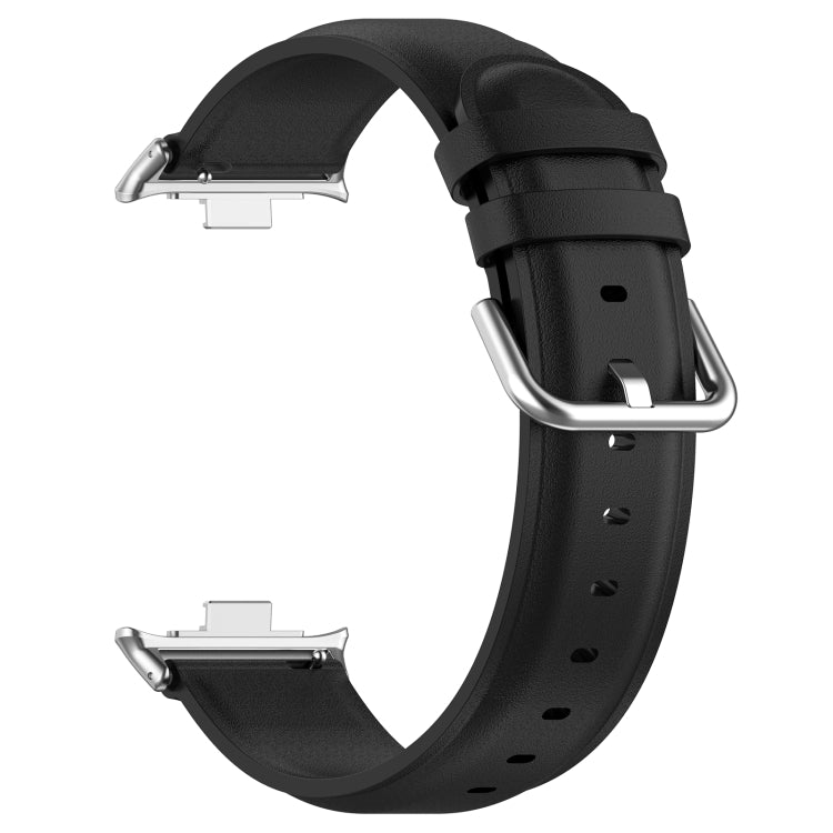 Round Tail Top Layer Leather Watch Band, For Redmi Watch 6 / Watch 5 / Watch 4, For Xiaomi Band 10 Pro / Band 9 Pro / Band 8 Pro