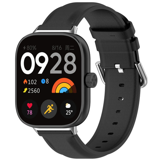 Round Tail Top Layer Leather Watch Band, For Redmi Watch 6 / Watch 5 / Watch 4, For Xiaomi Band 10 Pro / Band 9 Pro / Band 8 Pro