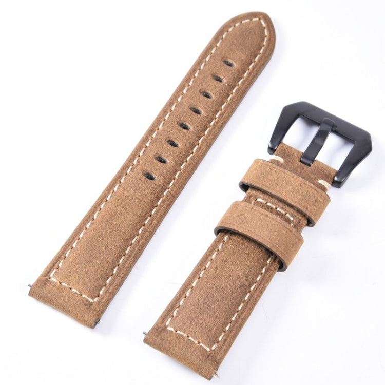 Frosted leather large black buckle For  Huawei Watch GT / Watch 2 Pro Watch strap, Light brown, Dark brown, black