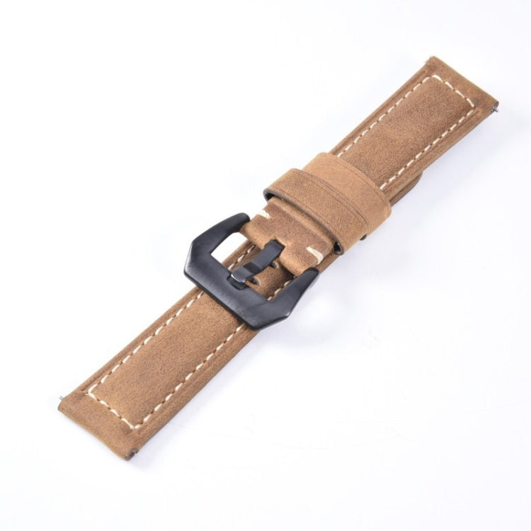 Frosted leather large black buckle For  Huawei Watch GT / Watch 2 Pro Watch strap, Light brown, Dark brown, black