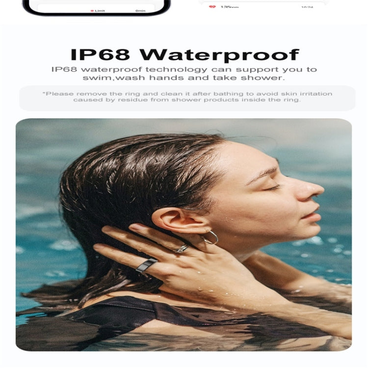 R02 SIZE 9 Smart Ring, Support Heart Rate / Blood Oxygen / Sleep Monitoring / Multiple Sports Modes