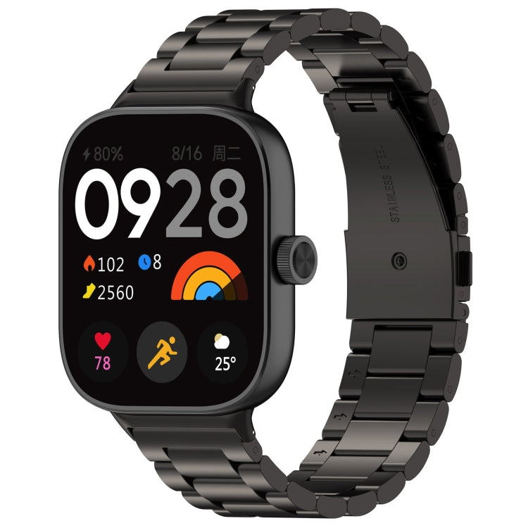Three Bead Stainless Steel Metal Watch Band, For Redmi Watch 6 / Watch 5 / Watch 4, For Xiaomi Band 10 Pro / Band 9 Pro / Band 8 Pro
