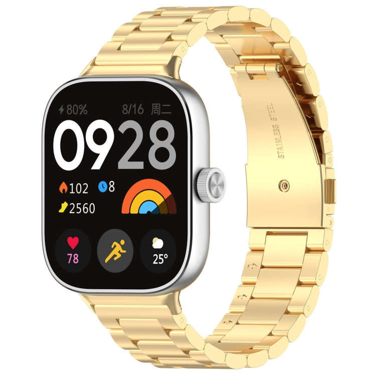 Three Bead Stainless Steel Metal Watch Band, For Redmi Watch 6 / Watch 5 / Watch 4, For Xiaomi Band 10 Pro / Band 9 Pro / Band 8 Pro