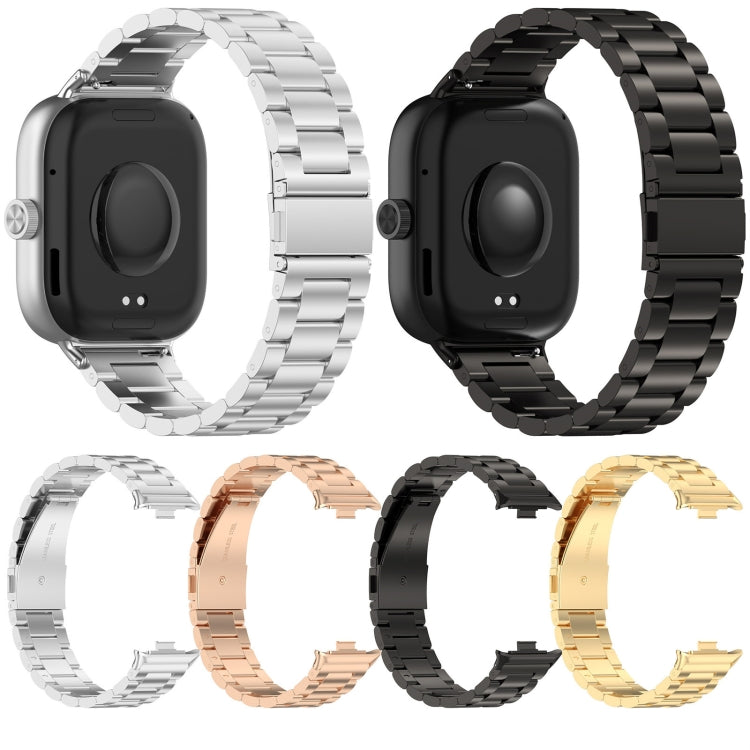 Three Bead Stainless Steel Metal Watch Band, For Redmi Watch 6 / Watch 5 / Watch 4, For Xiaomi Band 10 Pro / Band 9 Pro / Band 8 Pro