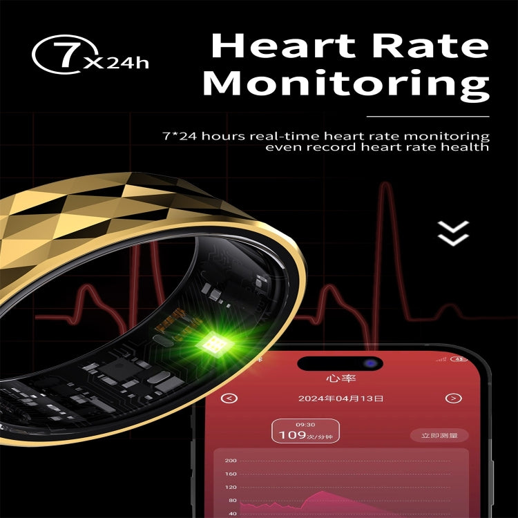 R12M SIZE 22 Smart Ring, Support Health Monitoring / Multiple Exercise Modes